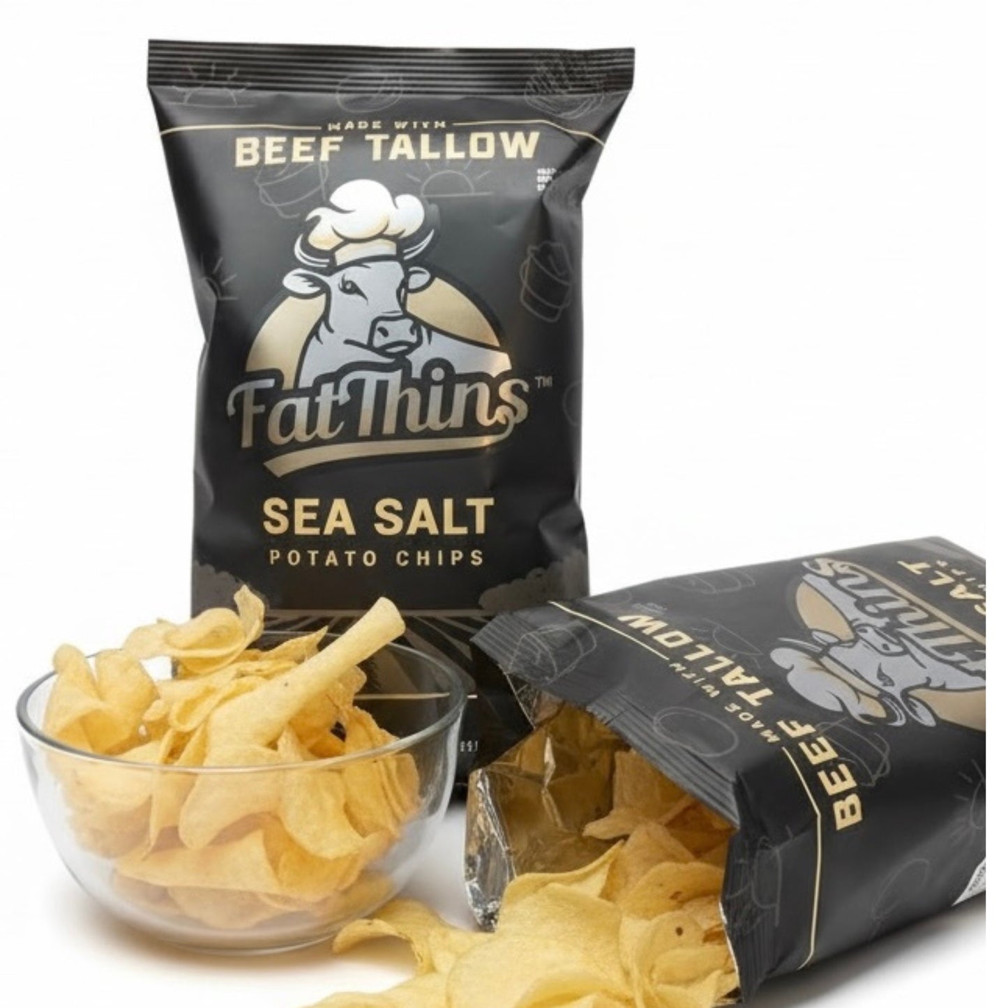 Fat Thins Sea Salt Potato Chips