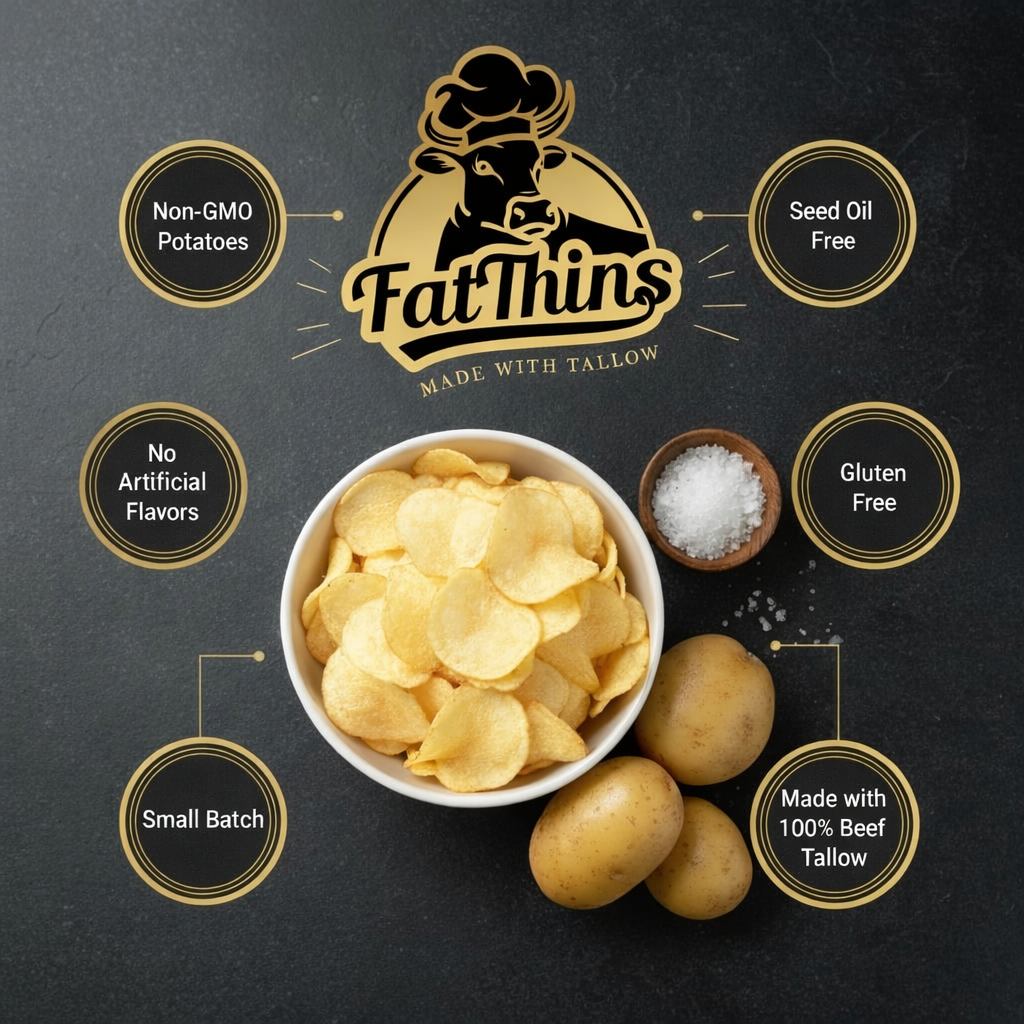 Fat Thins Sea Salt Potato Chips